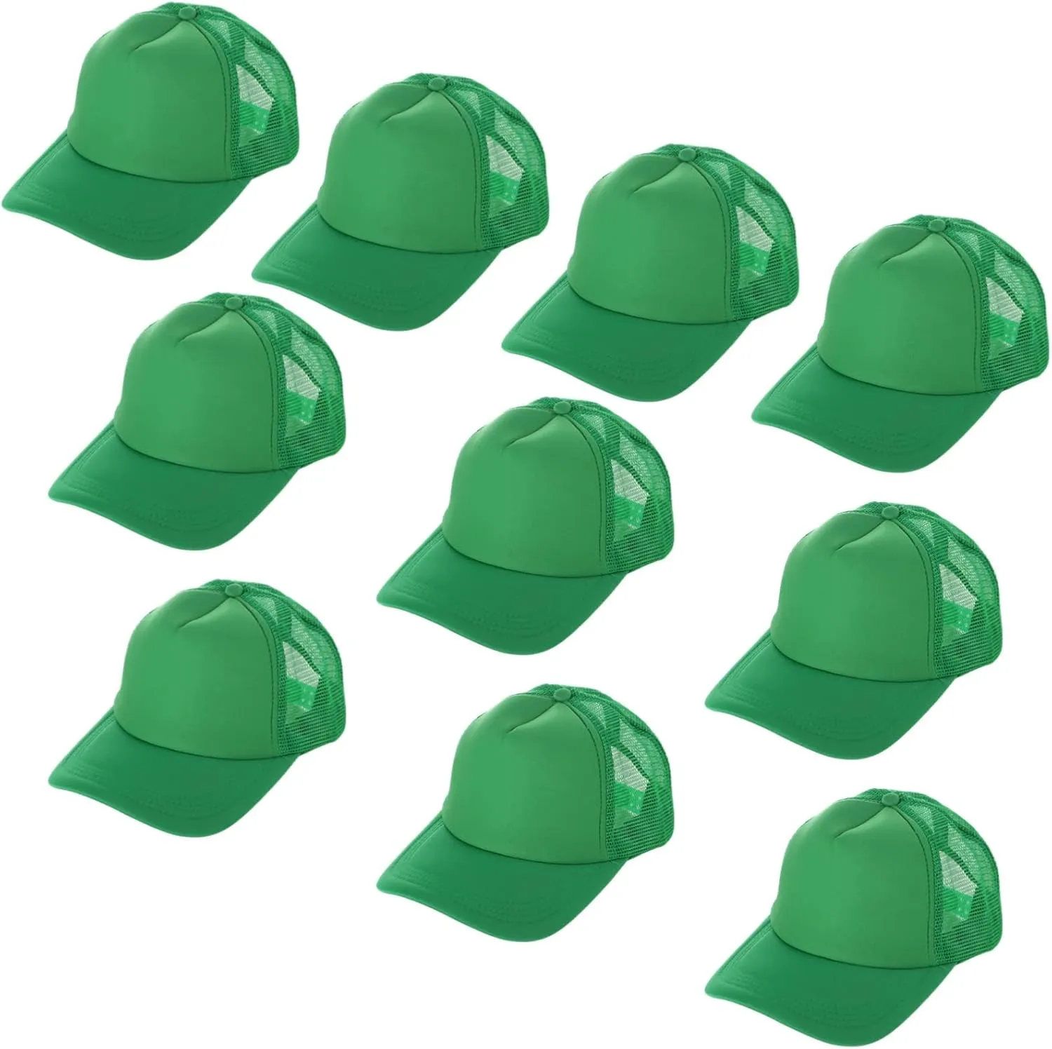 10 PCS Sublimation Blank Trucker Hats, Plain Baseball Caps with Adjustable Back Strap Unisex Mesh Caps for Men and Women DIY