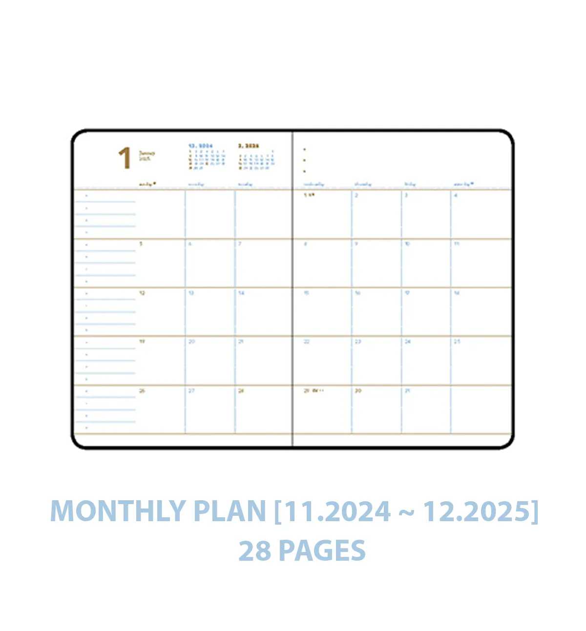 2025 Small Monthly Planner [Slim]