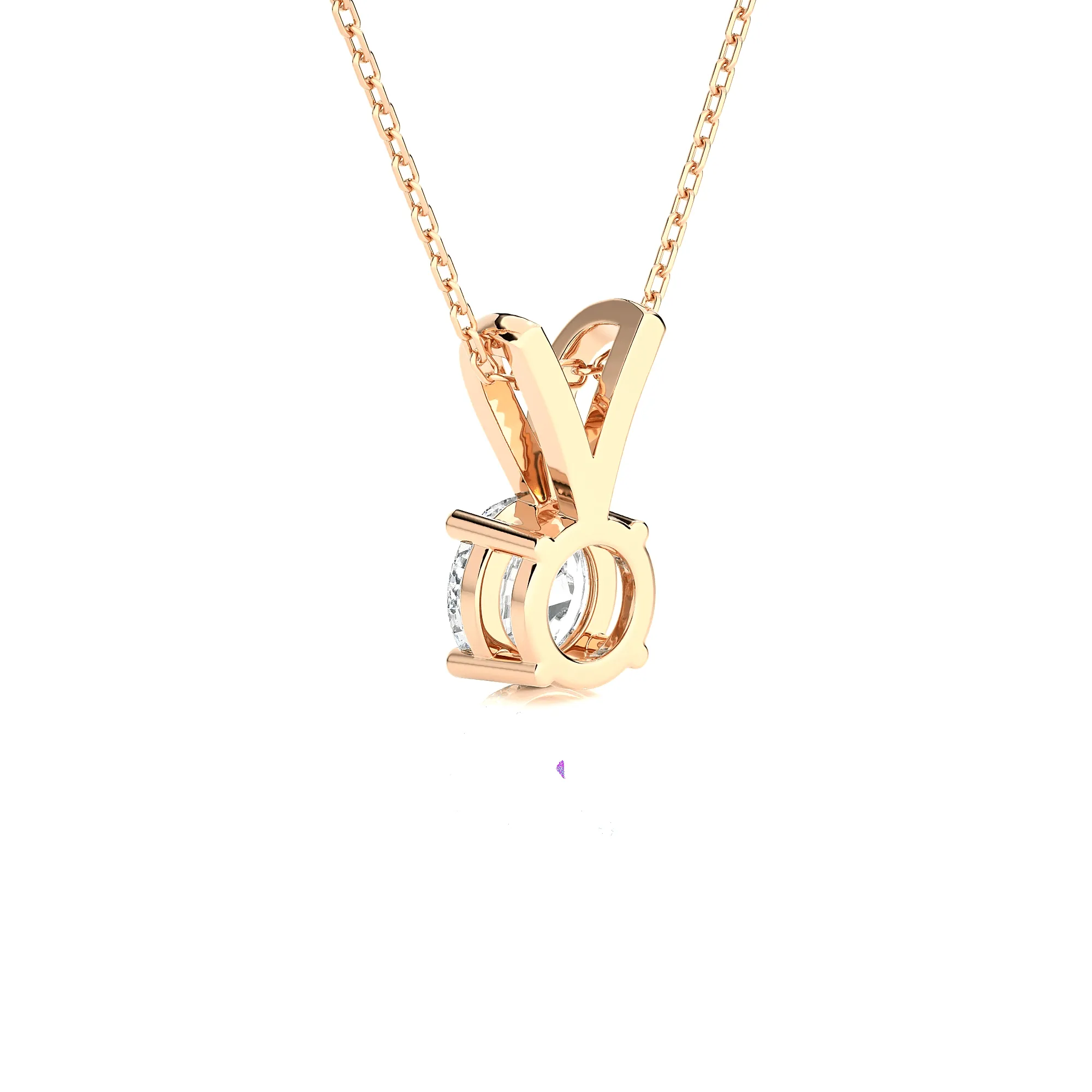 3/4  ctw Round Lab Grown Diamond Solitaire Pendant