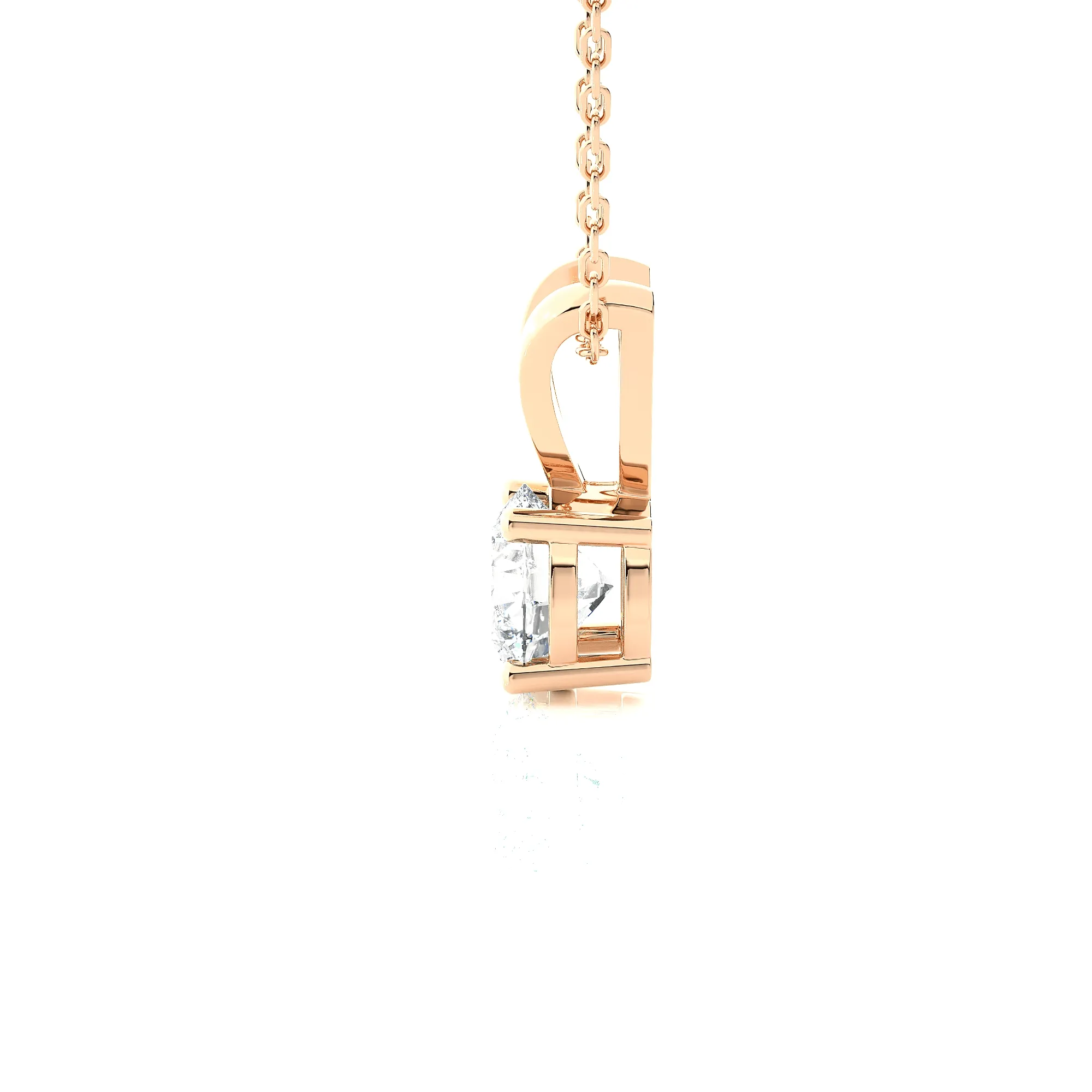 3/4  ctw Round Lab Grown Diamond Solitaire Pendant