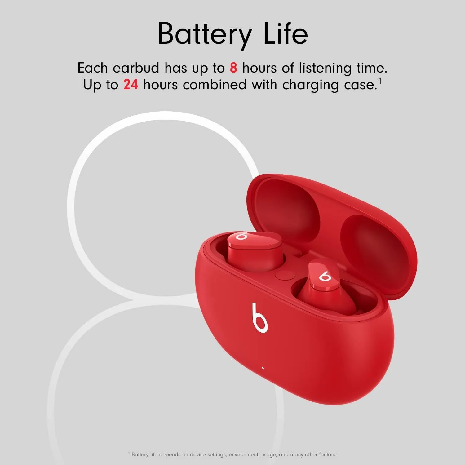 Beats Studio Buds with AppleCare  for Headphones (2 Years) - Red