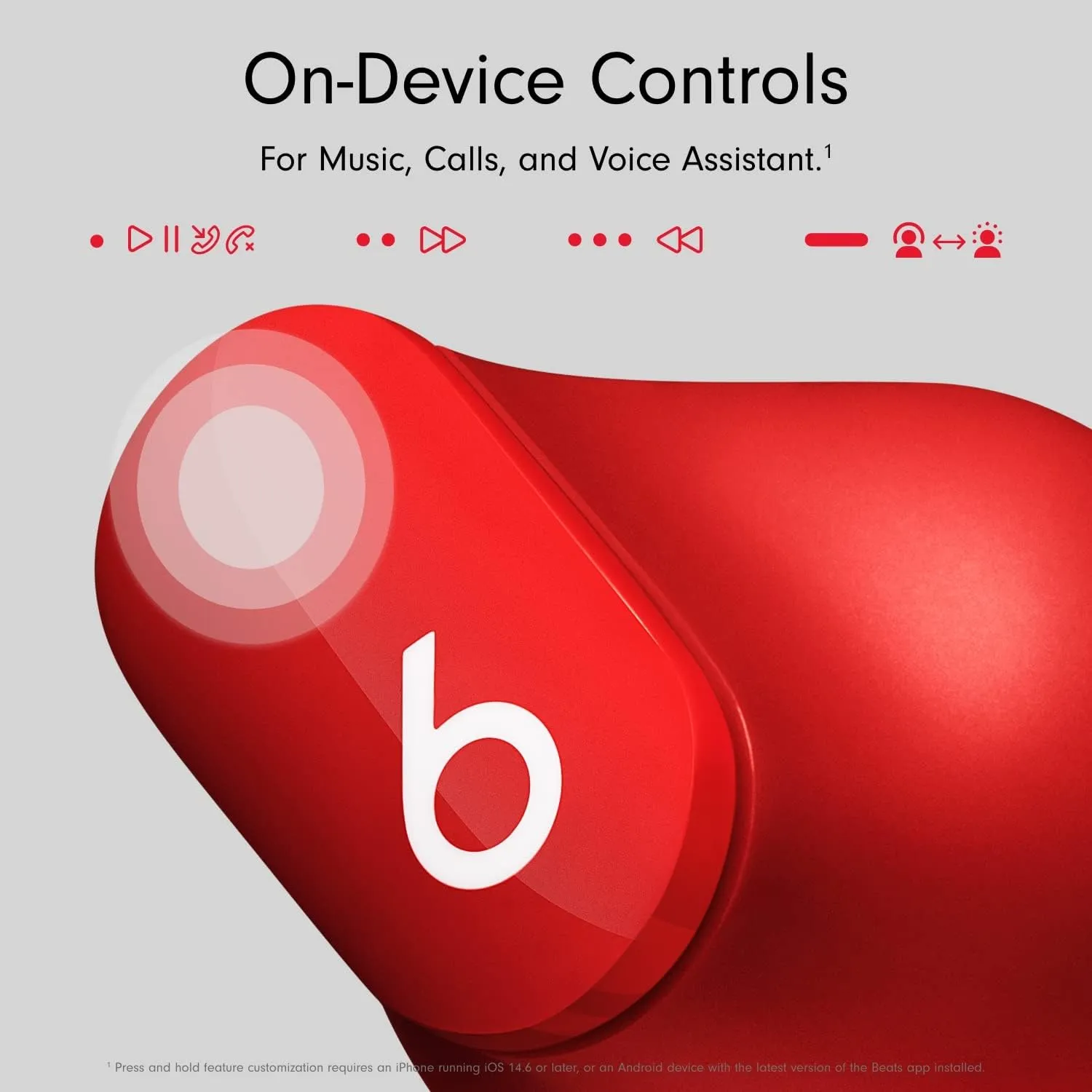 Beats Studio Buds with AppleCare  for Headphones (2 Years) - Red