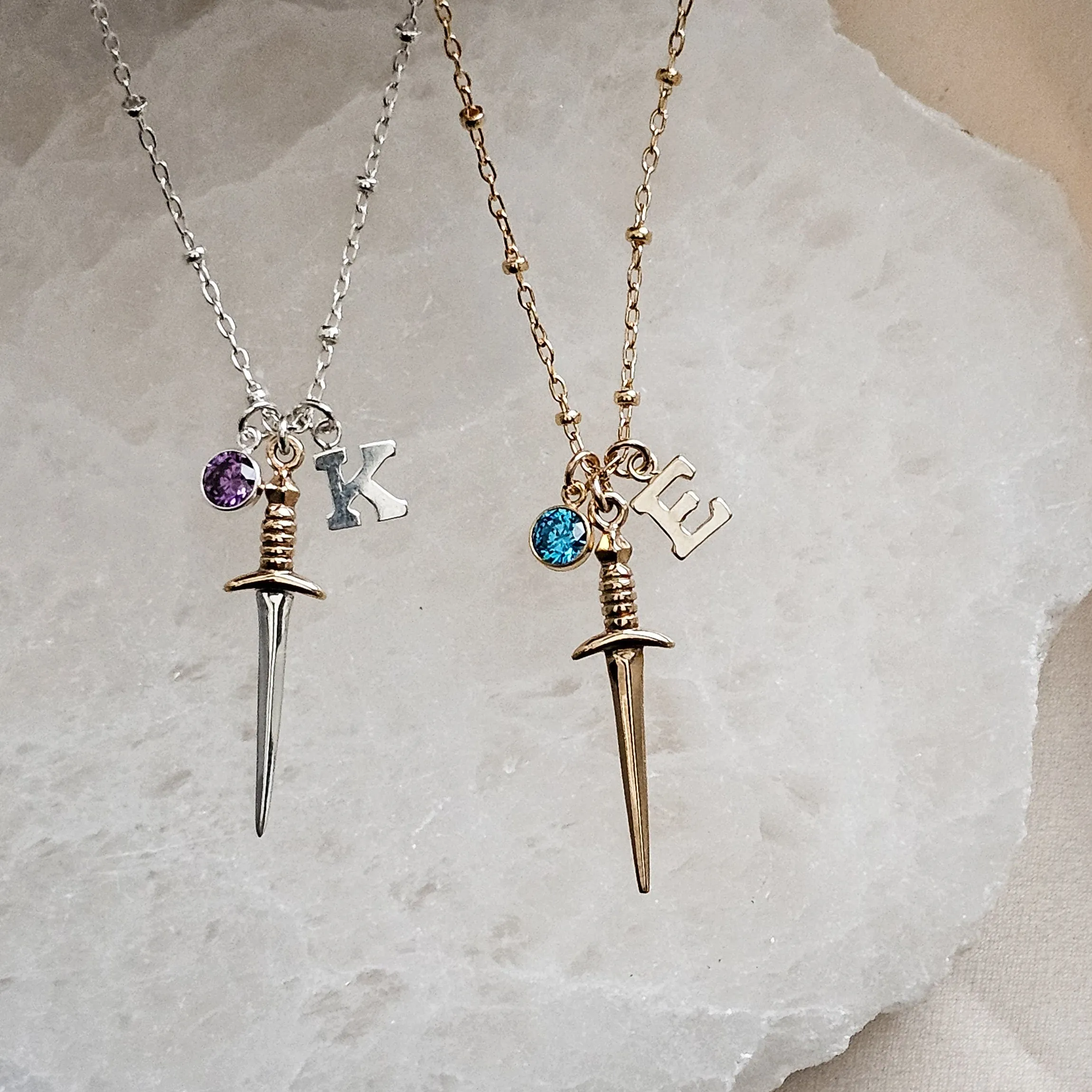 Deluxe Dagger Charm Necklace
