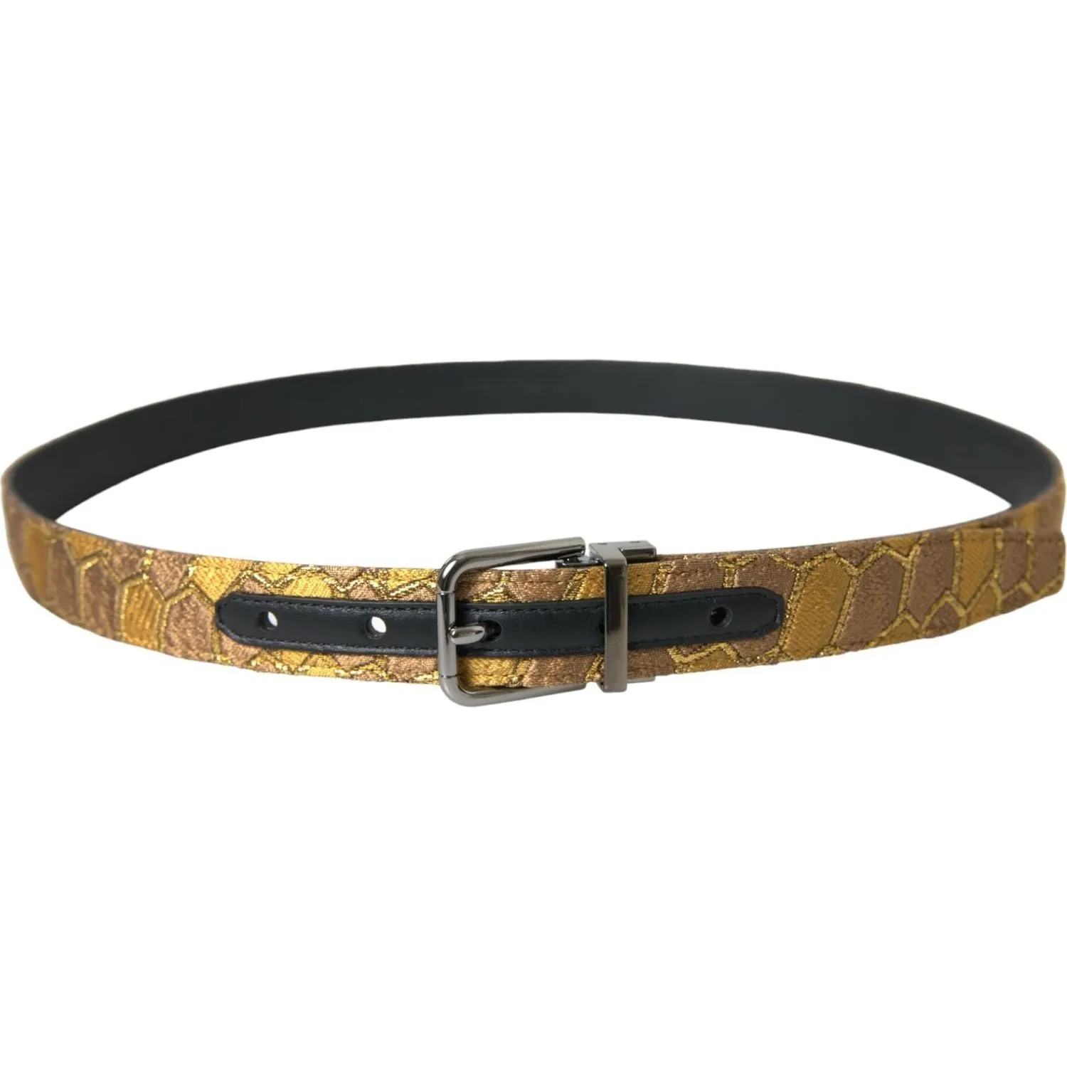 Dolce & Gabbana Elegant Gold Leather Belt