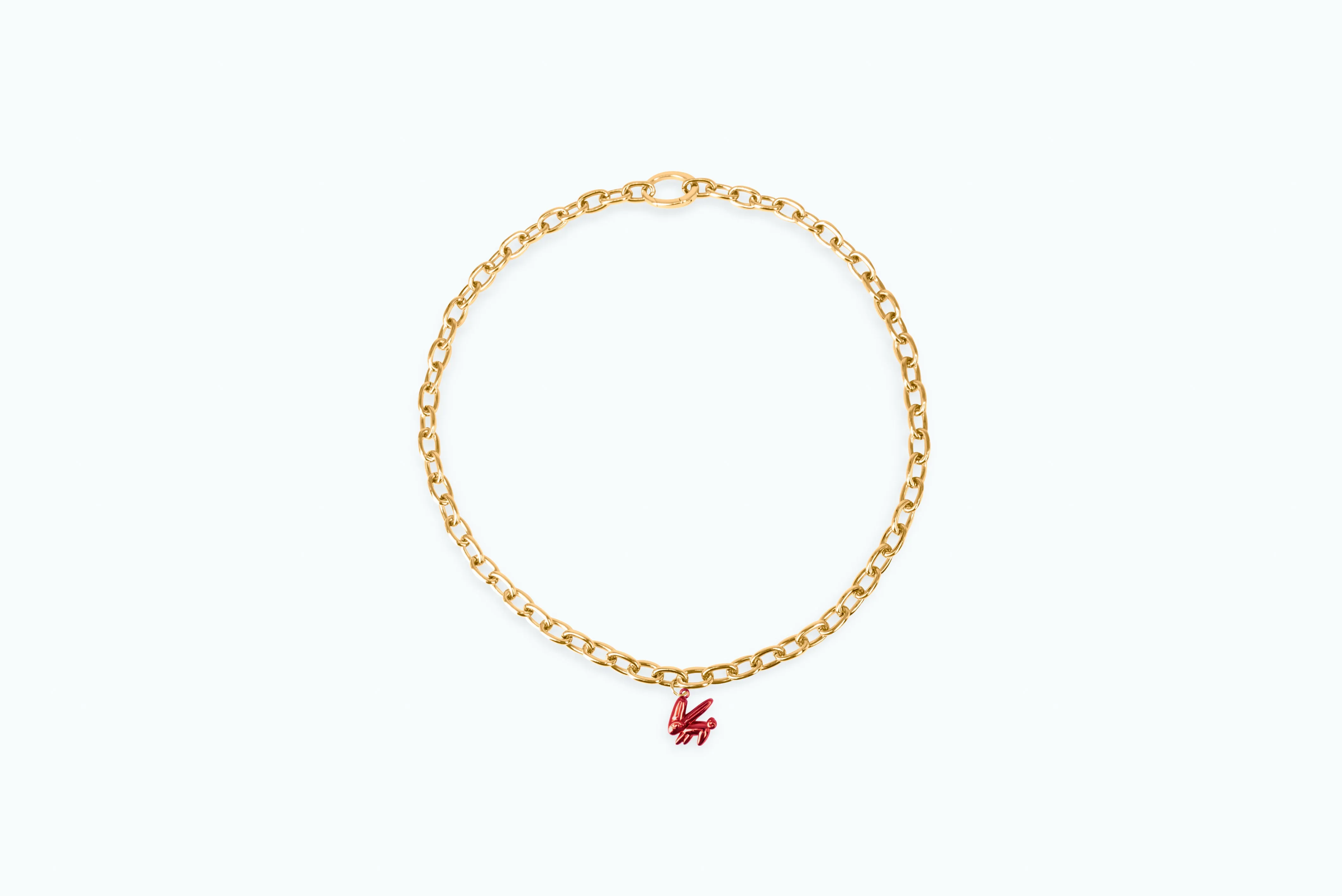 Electro Bunny Necklace (XL) Gold Sunkiss Red