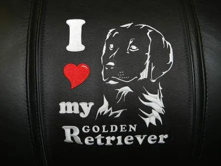 I Love My Golden Retriever Logo Panel