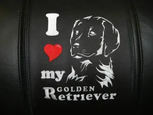 I Love My Golden Retriever Logo Panel