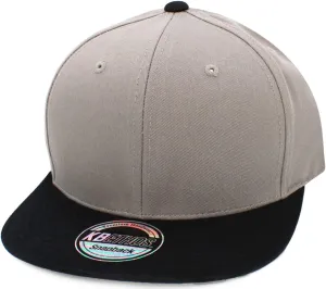 KBETHOS Classic Snapback Hat Blank Cap Underbrim Cotton Wool Blend Flat Visor Adjustable Unisex