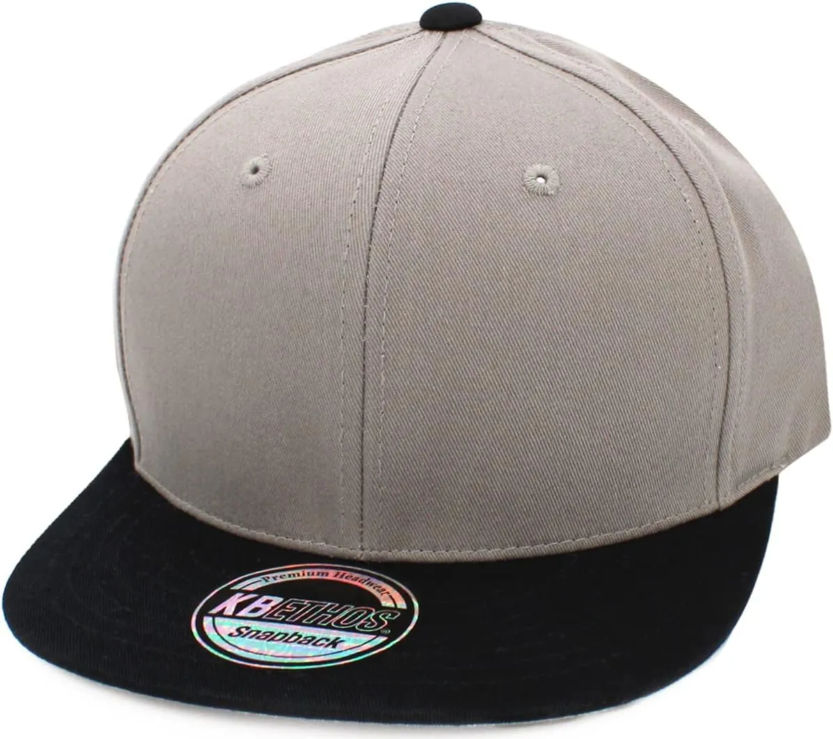 KBETHOS Classic Snapback Hat Blank Cap Underbrim Cotton Wool Blend Flat Visor Adjustable Unisex