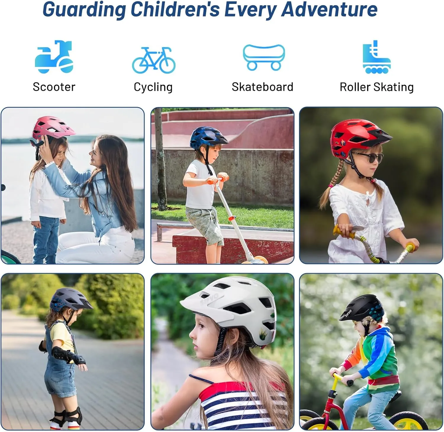 Kids Bike Helmet for Boys & Girls Ages 3-5-8-14,Lightweight Adjustable Bicycle Helmet with Visor & Reflective StrapCPSC Certified for Cycling, Skating, Scooters, from Toddler to Youth2 Sizes