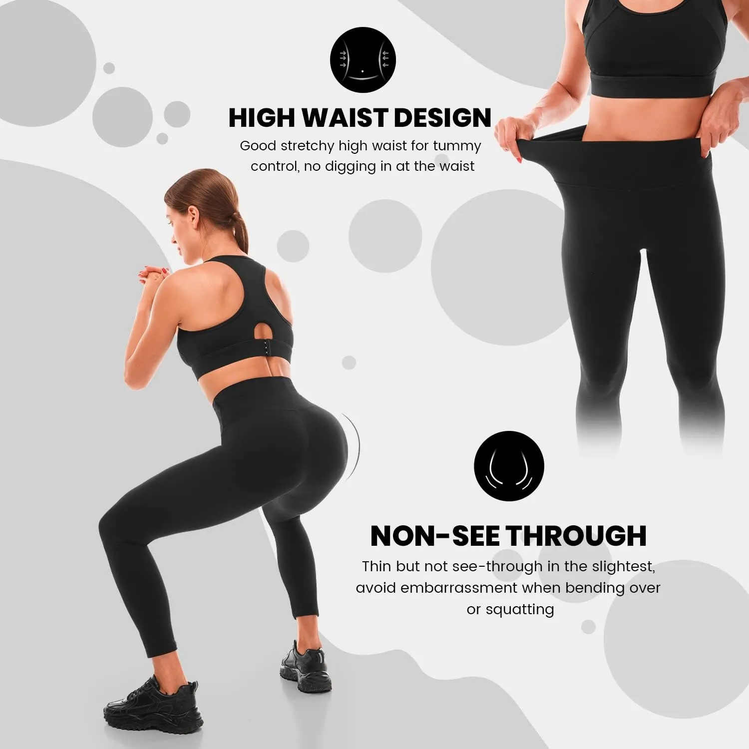 Leggings for Women, High Waisted Black Leggings Women for Workout Yoga
