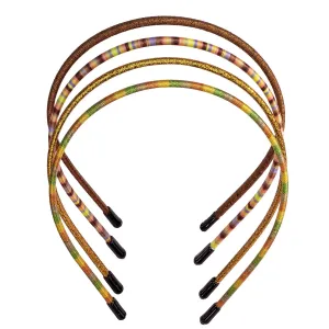 minihope Skinny Multicolor Headbands - Assorted Colors for All Hair Types - Instant Style, Pain-Free Wear - Durable, Adjustable, 4 Pack - Women, Men, Boys, Girls.