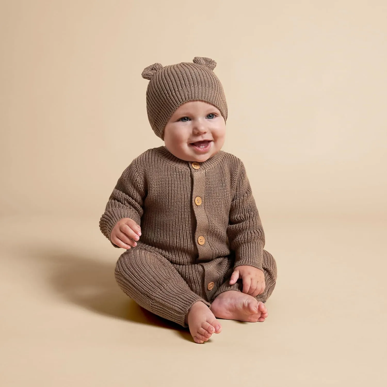 Modern Moments by Gerber Baby Sweater Knit Romper & Hat Set