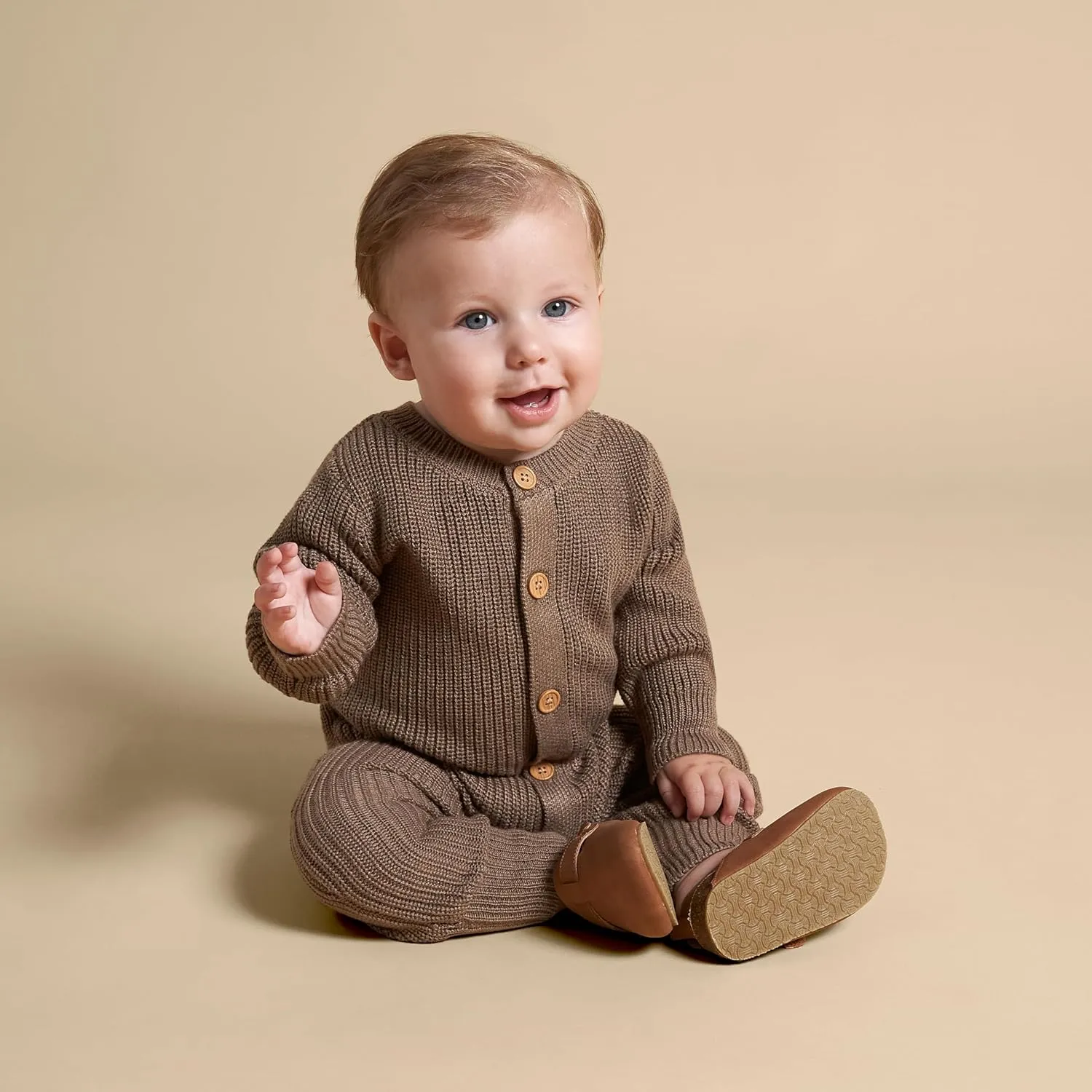 Modern Moments by Gerber Baby Sweater Knit Romper & Hat Set