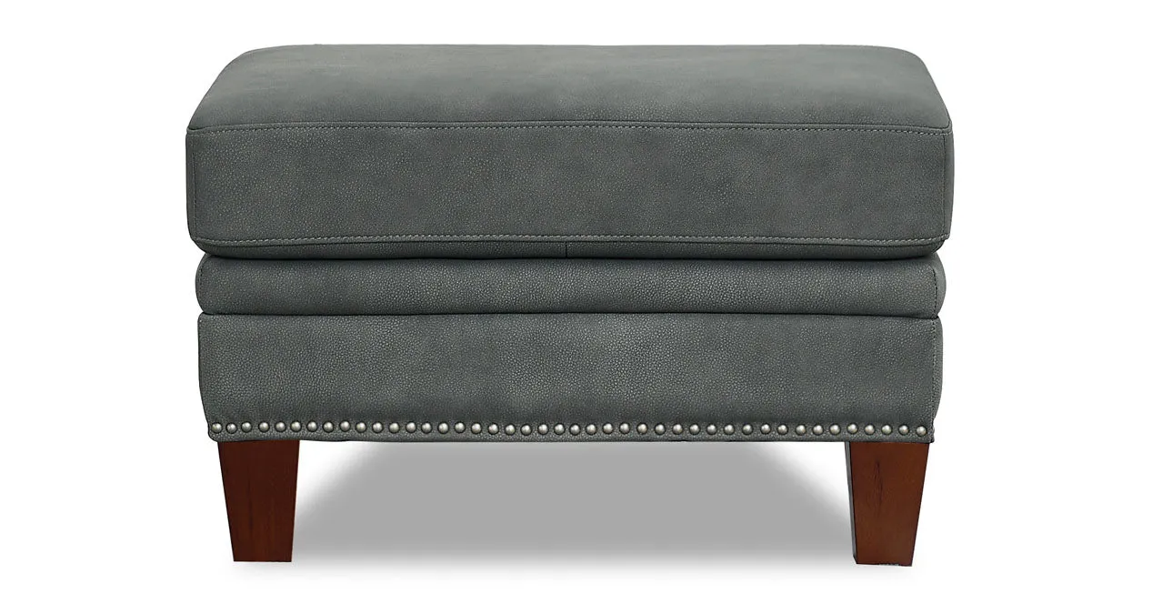 Sherwood Leather Sofa Collection, Charcoal Gray