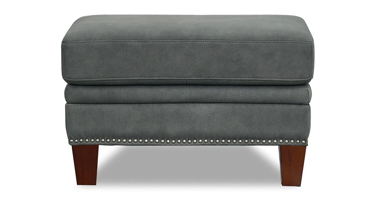 Sherwood Leather Sofa Collection, Charcoal Gray