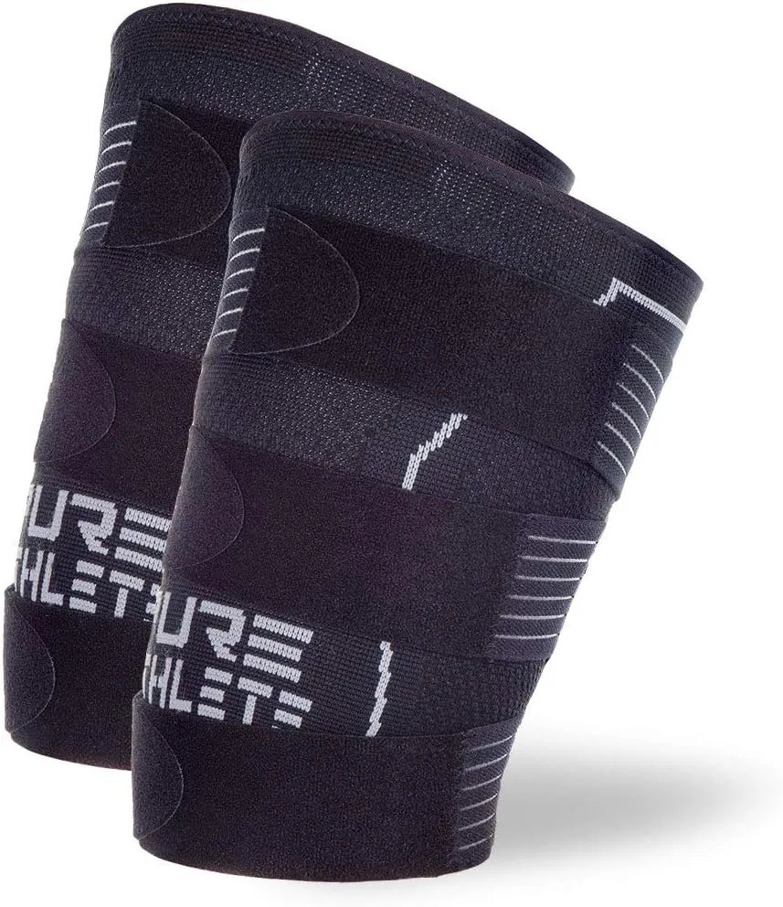 Thigh Compression Sleeve  Adjustable Straps Quad Wrap Support Brace, Hamstring Upper Leg